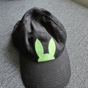Psycho Bunny Black Cap with Green Logo